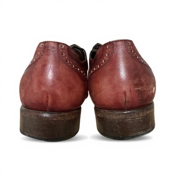 Dolce & Gabbana Burgundy Leather Oxfords - Picture 3 of 4